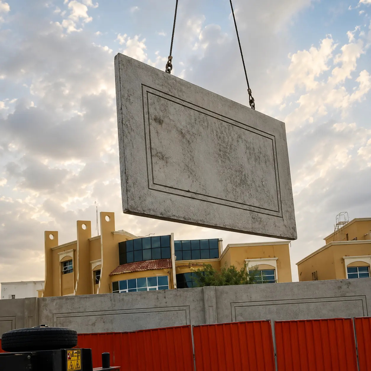 ألواح بريكاست ضمن مشروع إنشائي
